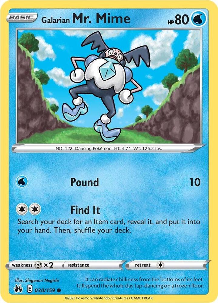 030/159 Galarian Mr. Mime Normal - Crown Zenith (CRZ)