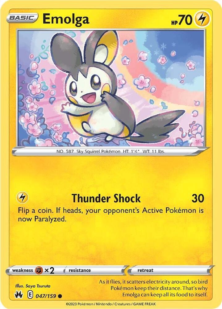 047/159 Emolga Normal - Crown Zenith (CRZ)