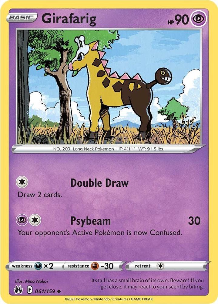061/159 Girafarig Normal - Crown Zenith (CRZ)