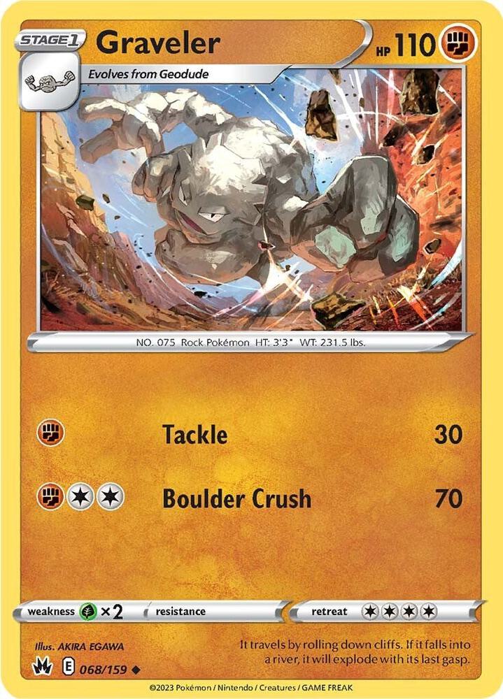 068/159 Graveler Normal - Crown Zenith (CRZ)