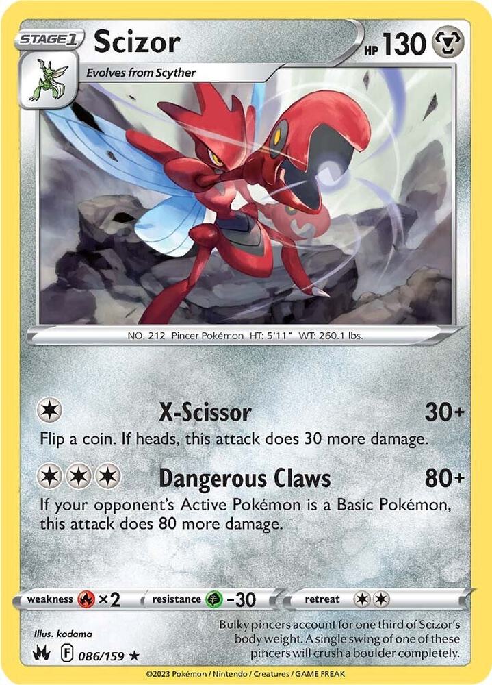 086/159 Scizor Normal - Crown Zenith (CRZ)