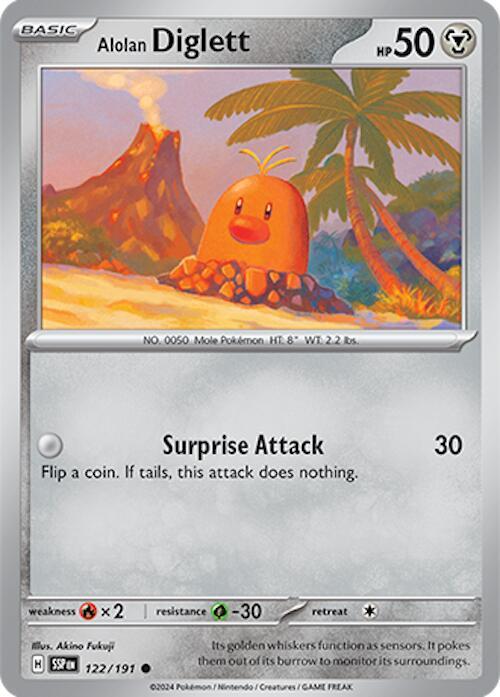 122/191 Alolan Diglett Reverse Holo - Surging Sparks (SV8)