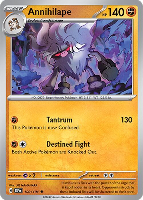 100/191 Annihilape Normal - Surging Sparks (SV8)