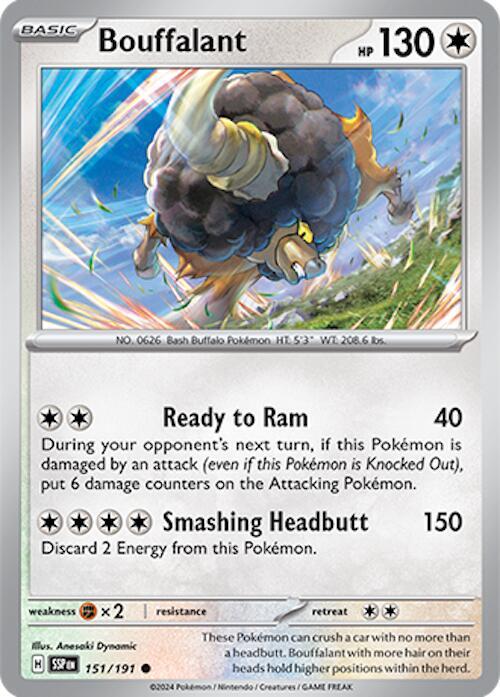 151/191 Bouffalant Normal - Surging Sparks (SV8)