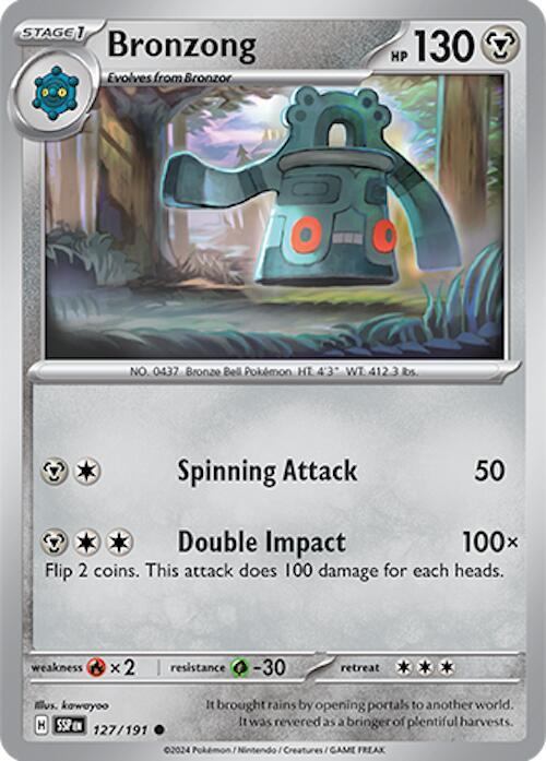 127/191 Bronzong Reverse Holo - Surging Sparks (SV8)