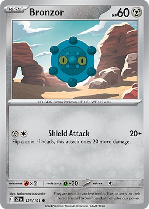 126/191 Bronzor Reverse Holo - Surging Sparks (SV8)