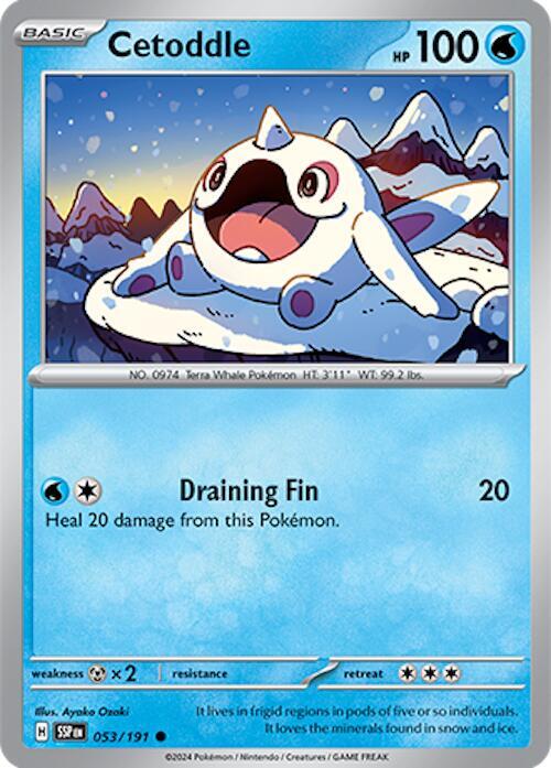 053/191 Cetoddle Reverse Holo - Surging Sparks (SV8)