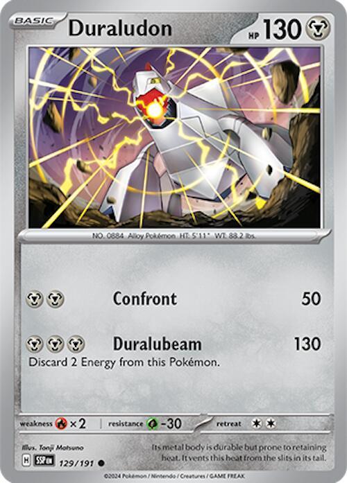 129/191 Duraludon Reverse Holo - Surging Sparks (SV8)