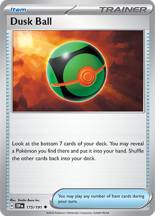 175/191 Dusk Ball Reverse Holo - Surging Sparks (SV8)