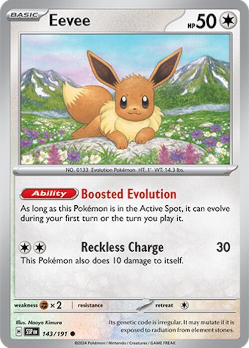 143/191 Eevee Normal - Surging Sparks (SV8)