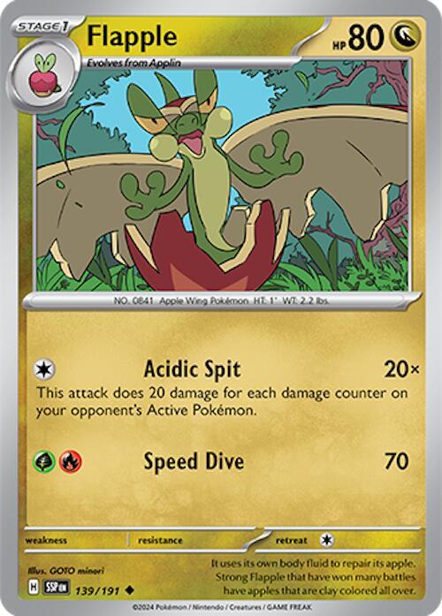 139/191 Flapple Normal - Surging Sparks (SV8)