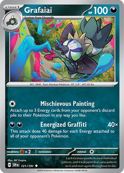 121/191 Grafaiai Normal - Surging Sparks (SV8)
