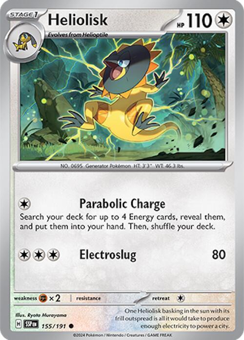 155/191 Heliolisk Reverse Holo - Surging Sparks (SV8)