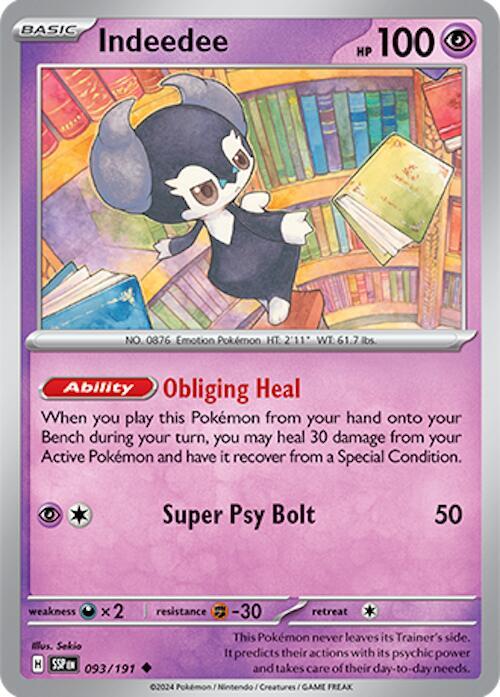093/191 Indeedee Normal - Surging Sparks (SV8)