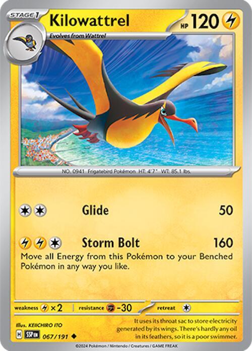 067/191 Kilowattrel Reverse Holo - Surging Sparks (SV8)