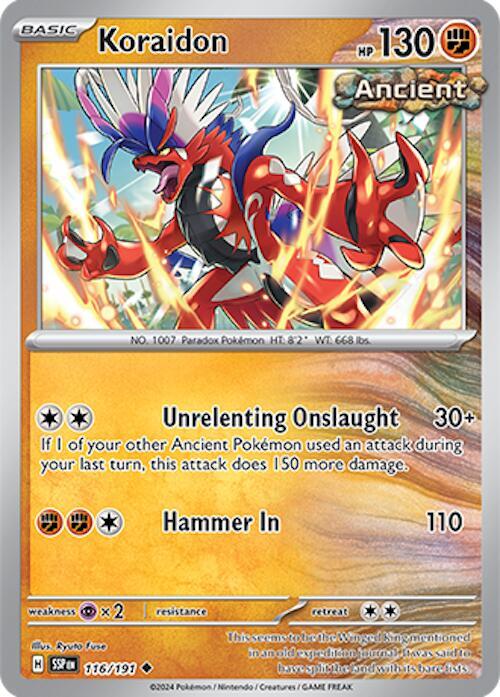 116/191 Koraidon Reverse Holo - Surging Sparks (SV8)
