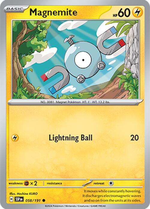 058/191 Magnemite Reverse Holo - Surging Sparks (SV8)
