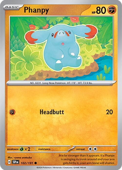 102/191 Phanpy Normal - Surging Sparks (SV8)
