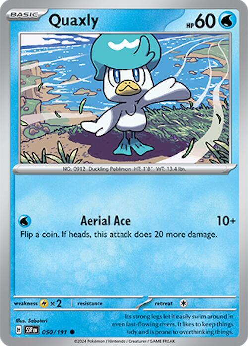 050/191 Quaxly Reverse Holo - Surging Sparks (SV8)