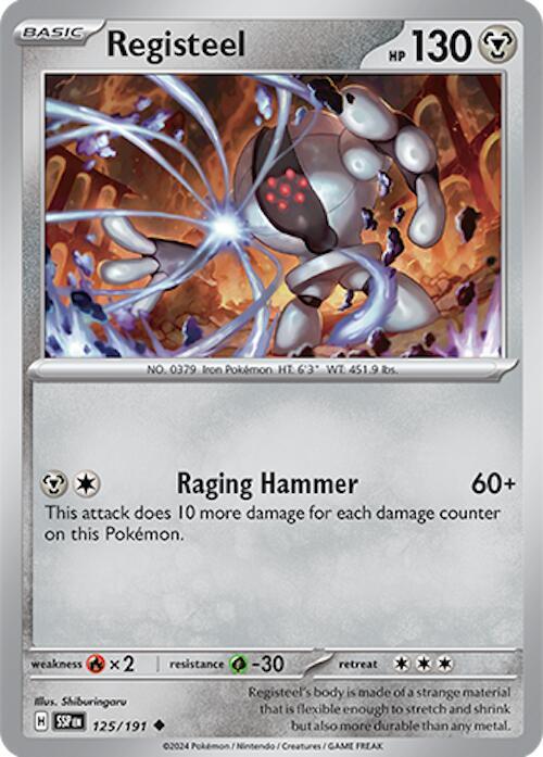 125/191 Registeel Reverse Holo - Surging Sparks (SV8)