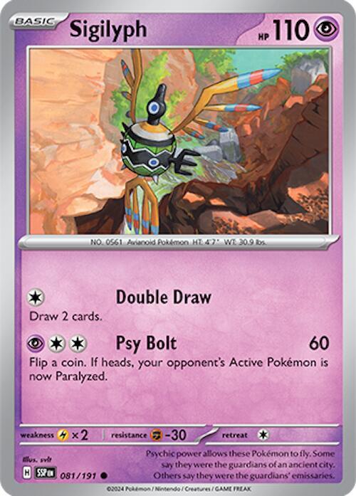 081/191 Sigilyph Normal - Surging Sparks (SV8)