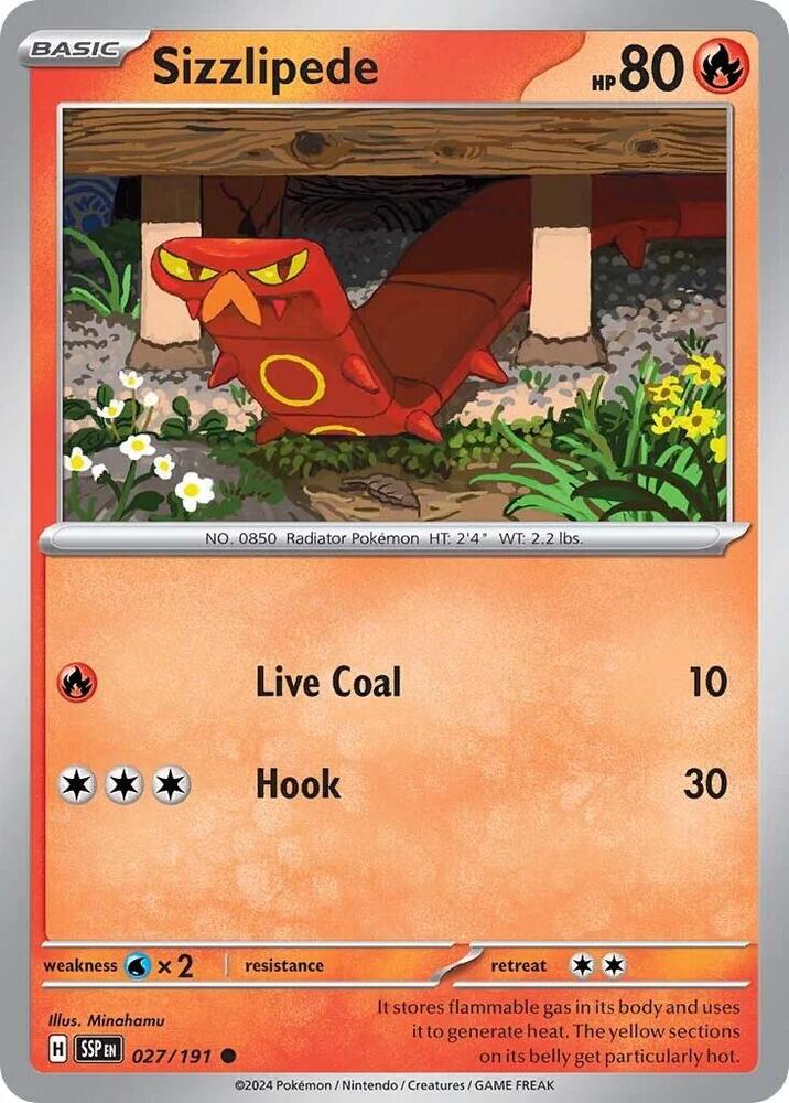 027/191 Sizzlipede Normal - Surging Sparks (SV8)