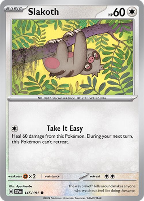 145/191 Slakoth Normal - Surging Sparks (SV8)