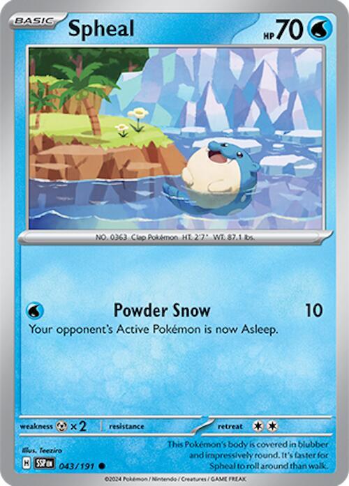043/191 Spheal Normal - Surging Sparks (SV8)