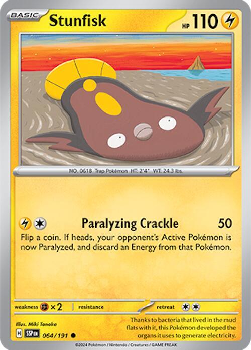 064/191 Stunfisk Reverse Holo - Surging Sparks (SV8)