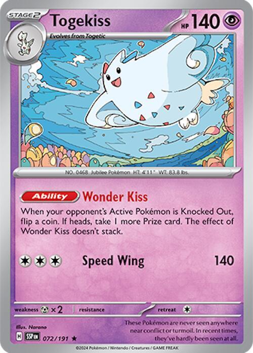 072/191 Togekiss Reverse Holo - Surging Sparks (SV8)
