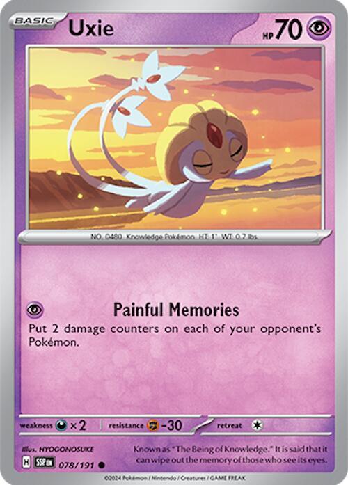 078/191 Uxie Normal - Surging Sparks (SV8)