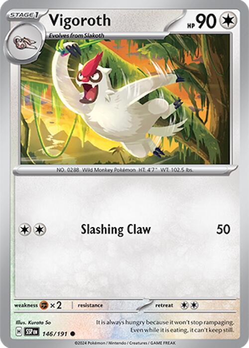146/191 Vigoroth Normal - Surging Sparks (SV8)