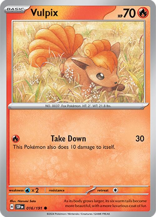 016/191 Vulpix Reverse Holo - Surging Sparks (SV8)