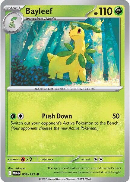 009/132 Bayleef Reverse Holo - Mega Evolution (MEGA)
