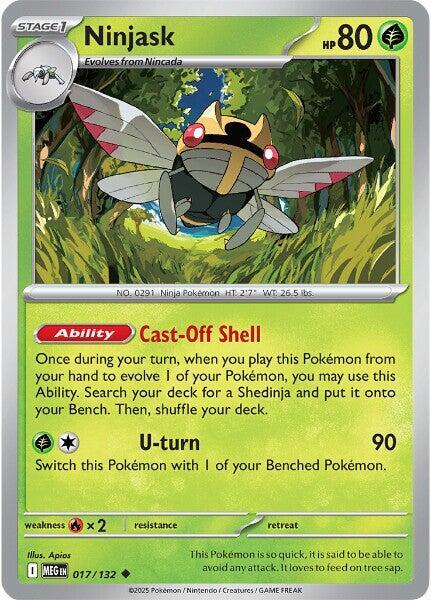 017/132 Ninjask Reverse Holo - Mega Evolution (MEGA)