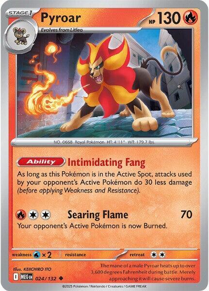 024/132 Pyroar Reverse Holo - Mega Evolution (MEGA)