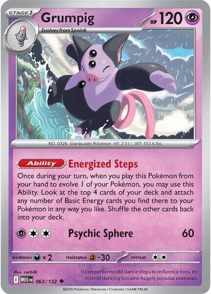 063/132 Grumpig Normal - Mega Evolution (MEGA)