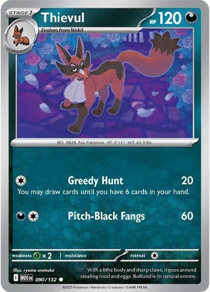 090/132 Thievul Reverse Holo - Mega Evolution (MEGA)