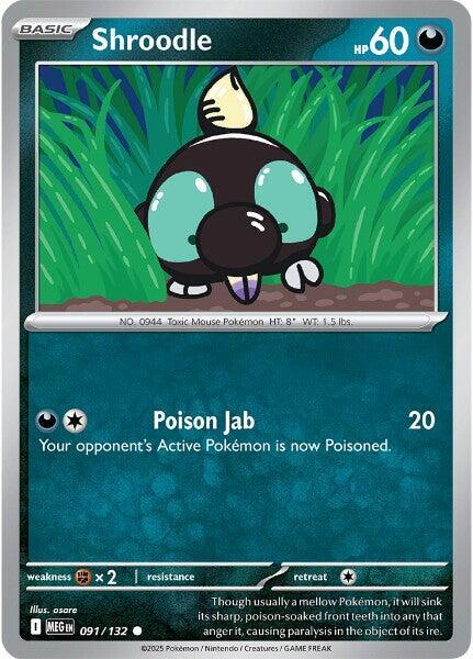 091/132 Shroodle Normal - Mega Evolution (MEGA)