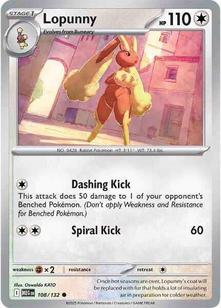 108/132 Lopunny Normal - Mega Evolution (MEGA)