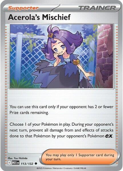 113/132 Acerola's Mischief Normal - Mega Evolution (MEGA)
