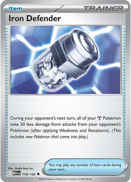 118/132 Iron Defender Reverse Holo - Mega Evolution (MEGA)