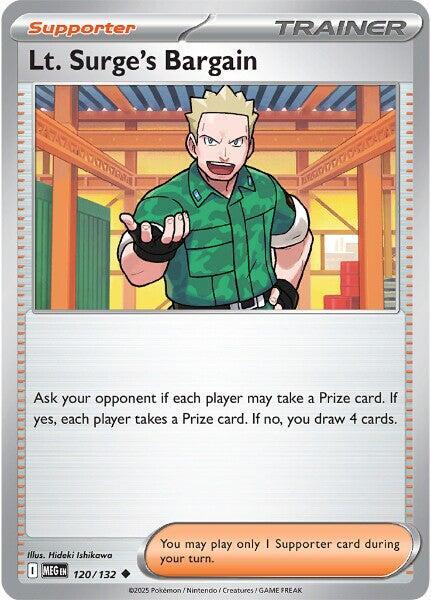 120/132 Lt. Surge's Bargain Normal - Mega Evolution (MEGA)