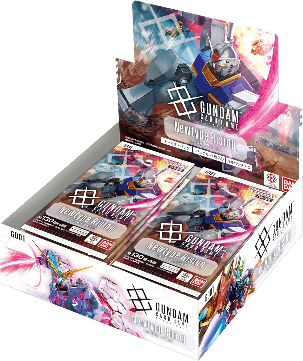 Gundam Card Game Booster Pack Newtype Rising【GD01】 (BOX) 24 Packs Included