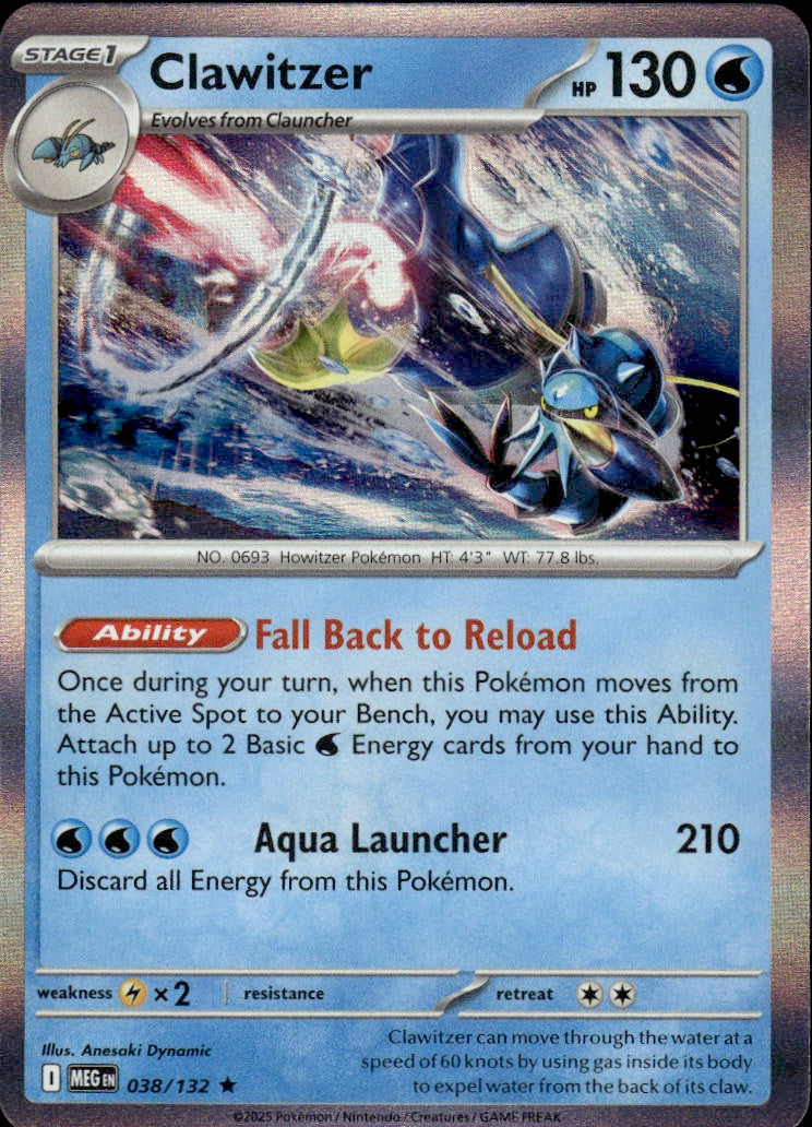 Clawitzer | Mega Evolution #38 [Holo]
