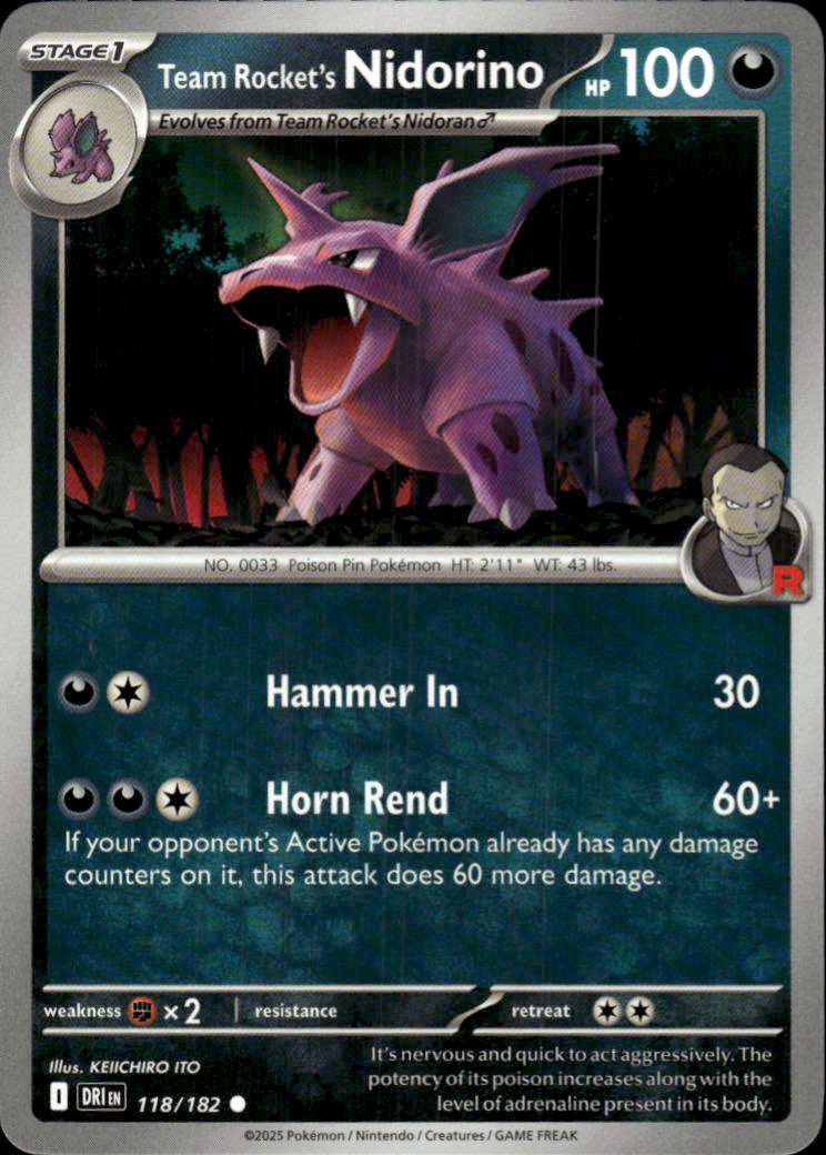 Team Rocket's Nidorino | Destined Rivals #118 [Normal]