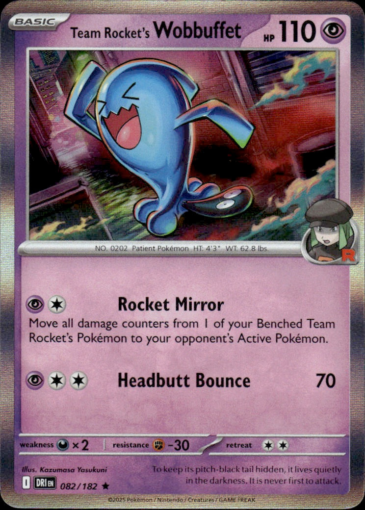 Team Rocket's Wobbuffet | Destined Rivals #82 [Holo]