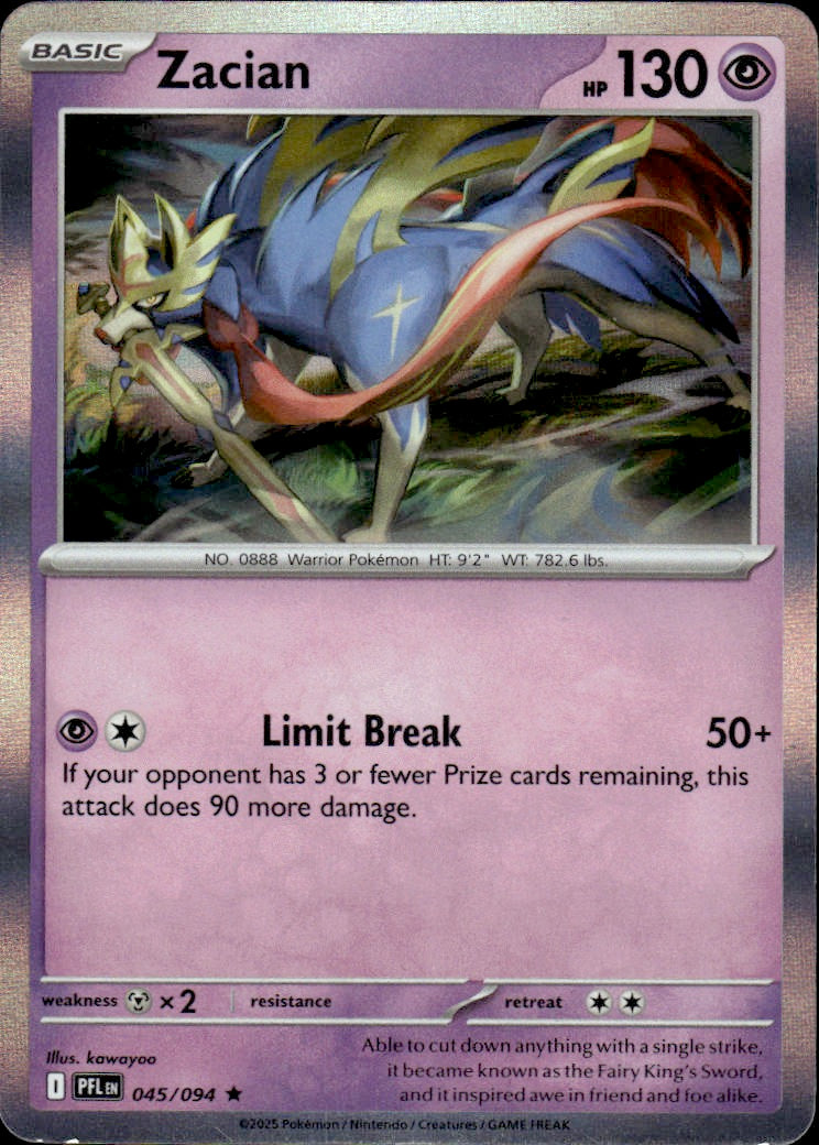 Zacian | Phantasmal Flames #45 [Holo]