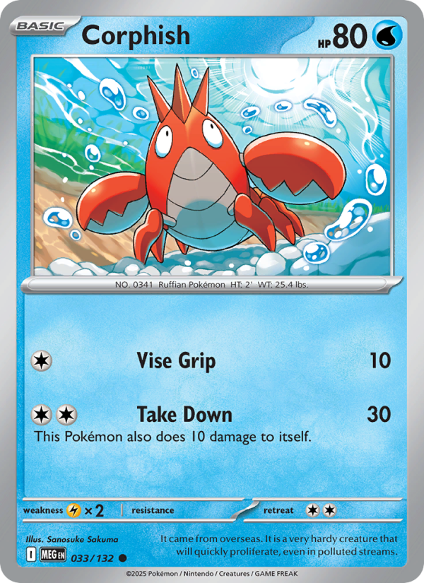 Corphish #033/132 | Mega Evolution | Pokémon TCG