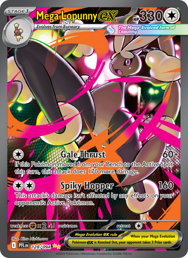 Mega Lopunny ex #128/094 | Phantasmal Flames | Pokémon TCG